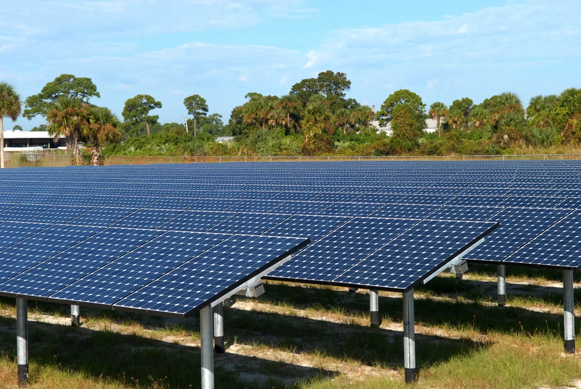 Solar panel field